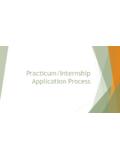 Practicum/Internship Application Process - Liberty …