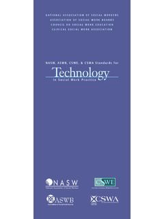 NASW , ASWB, CSWE, &amp; CSWA Standards for Technology