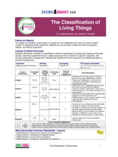 The Classification of Living Things - Science4Inquiry