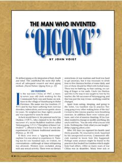 THE MAN WHO INVENTED “QIGONG” - Qigong Institute
