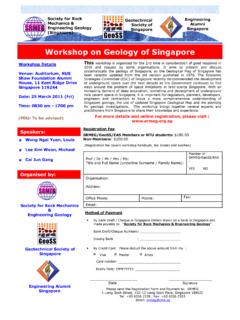 Workshop on Geology of Singapore - SRMEG