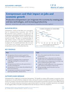 Entrepreneurs and Their Impact on Jobs and Economic Growth
