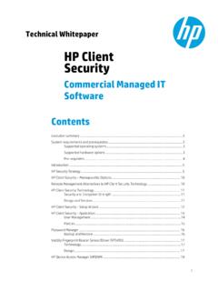 HP Client Security