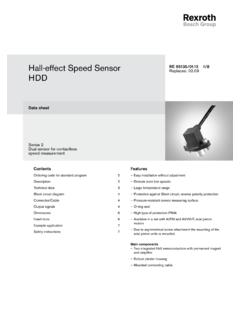 Hall-effect Speed Sensor RE 95135/01.12 1/8 …