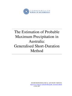 The Estimation of Probable Maximum Precipitation …