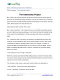 The Astronomy Project - K5 Learning