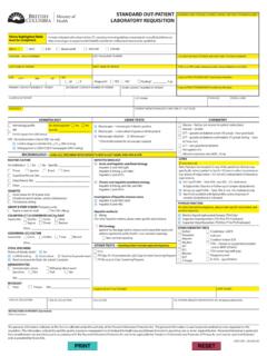 Standing Out-Patient Laboratory Requisition