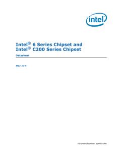 Intel&#174; 6 Series Chipset and Intel&#174; C200 Series Chipset ...