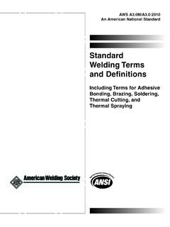Standard WeldingTerms and Definitions