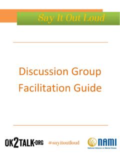 Discussion Group Facilitation Guide - NAMI