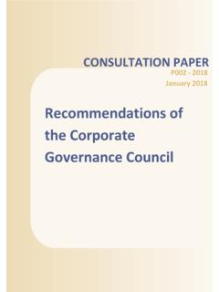 Recommendations of the Corporate Governance …