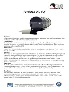 FURNACE OIL (FO) - Stallion Energy Pvt. Ltd.