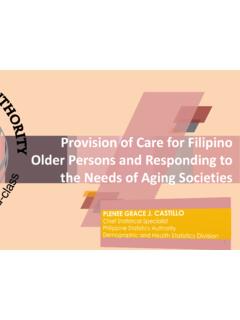 Provision of Care for Filipino Older Persons and ...