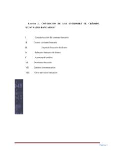 Lecci&#243;n 2&#170;. CONTRATOS DE LAS ENTIDADES DE CR&#201;DITO ...