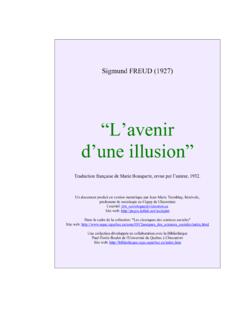 “L’avenir d’une illusion” - Psychaanalyse