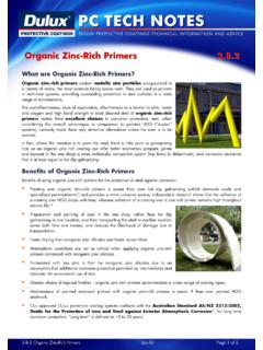 Organic Zinc-Rich Primers 3.8 - Dulux Protective Coatings