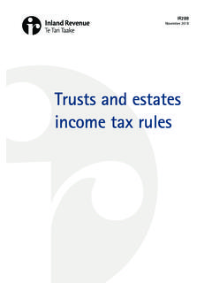 Trusts' and estates' income tax rules - Inland Revenue