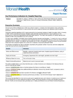 Key Performance Indicators for Hospital Reporting ...