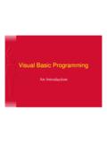 Visual Basic Programming - Baylor University