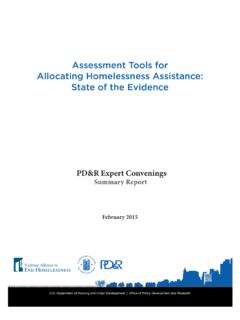 Assessment Tools for Allocating Homelessness Assistance ...
