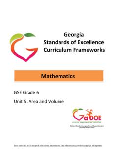 Georgia Standards of Excellence Curriculum Frameworks ...