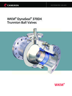 WKM&#174; DynaSeal&#174; 370D4 Trunnion Ball Valves