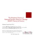 The Empirical Status of Rational Emotive Behavior Therapy ...