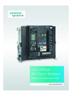 Low Voltage WL Circuit Breakers - Siemens