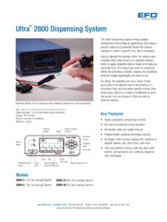 A NORDSON COMPANY Ultra 2800 Dispensing …
