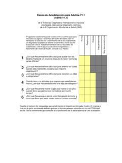 Escala de Autodetecci&#243;n para Adultos-V1.1 (ASRS-V1.1)