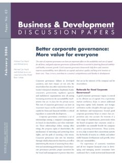 Better corporate governance: February 2006 More …