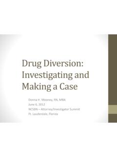 Drug Diversion: Investigating and Making a Case - NCSBN