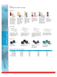 Selecting Vials, Inserts, and Caps - SUPELCO