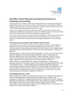 The Effect of the Physical Learning Environment on ...