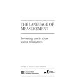 THE LANGUAGE OF MEASUREMENT - Getting …