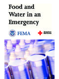 Food and Water - American Red Cross