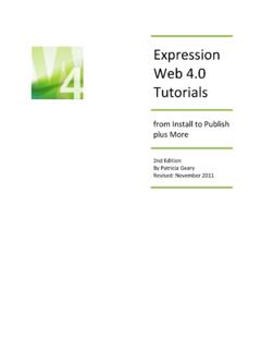 Expression Web 4.0 Tutorials - Expression …