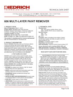 606 MULTI-LAYER PAINT REMOVER - Diedrich …