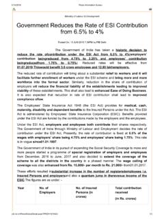 from 6.5% to 4% Government Reduces the Rate of ESI ...