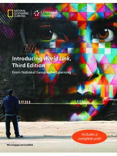 Introducing World Link - Cengage