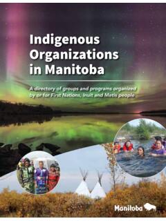 Indigenous Organizations in Manitoba
