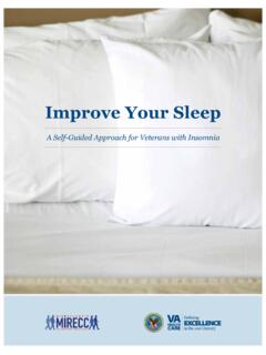 Improve Your Sleep Self-Guided Approach for Veterans with ...