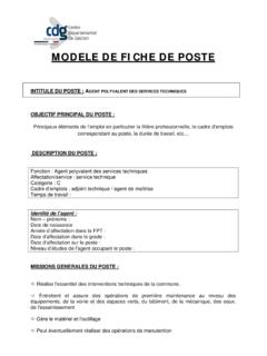 MODELE DE FICHE DE POSTE - www. cdg 87 .fr