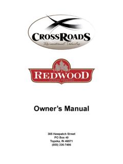 Owner’s Manual - Crossroads RV