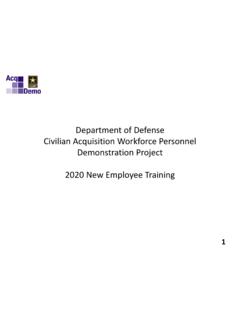 Department of Defense Civilian Acquisition Workforce ...