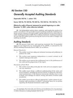 generally accepted auditing standards sas ssars ssaes