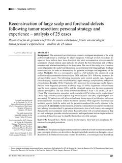 Reconstruction of large scalp and forehead defects ...