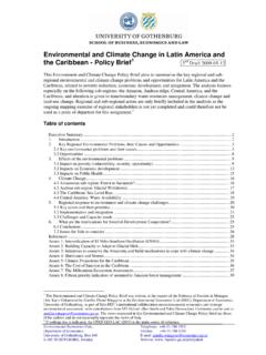 Environmental and Climate Change in Latin America and the ...