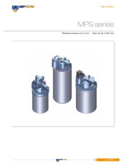 MPS series - MP Filtri