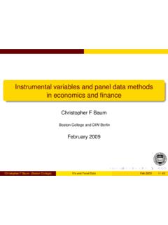 Instrumental variables and panel data methods in …